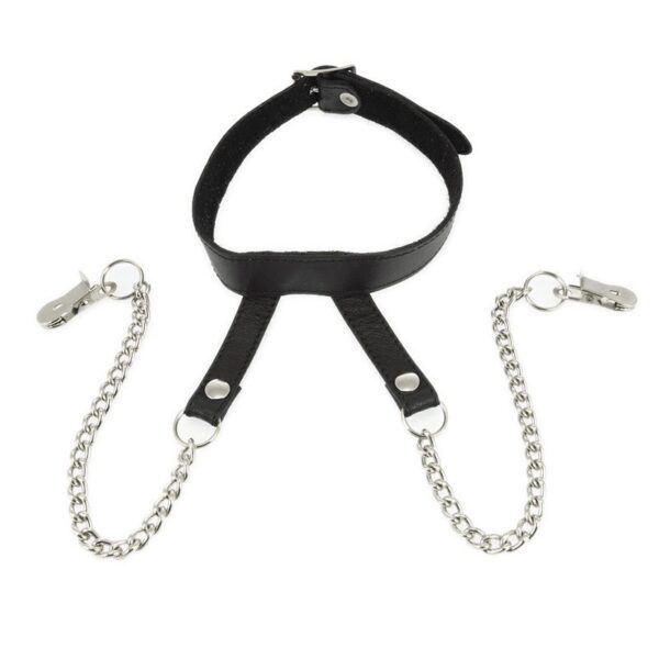 Adjustable Nipple Clamps with Stylish Neck Collar for Enhanced Sensation