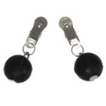 Adjustable Nipple Clamps with Round Black Weights for Enhanced Sensation