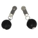 Adjustable Nipple Clamps with Round Black Weights for Enhanced Sensation - Image 2