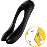 Satisfyer Candy Cane Finger Vibrator in Black - Ultimate Pleasure for Intimate Moments - Image 2