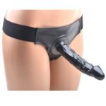 Black Hollow Strap On With Harness - Image 3
