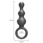 ToyJoy Buttocks The Stuffer: 3-Ball Metallic Silicone Plug for Ultimate Pleasure - Image 4