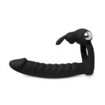 Fun Bunny Teaser Vibrating Rabbit Cock Ring - Black Pleasure Enhancer for Couples - Image 3