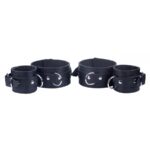Red Leather Arm to Forearm Shackles - Stylish and Durable Restraints