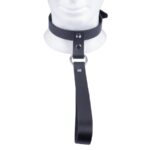 Stylish Red Leather Dog Collar with Short Leash - Perfect for Training and Walks - Image 2