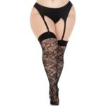 Leg Avenue Wild Rose Net Thigh Highs for UK Sizes 14-18 - Elegant & Stylish Hosiery - Image 3