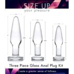 XR Dosha 3 Piece Glass Anal Plug Kit - Elegant Pleasure Set for Ultimate Sensation - Image 3