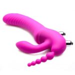 XR Regal Rider Vibrating Silicone Strapless Strap-On for Ultimate Triple G Pleasure - Image 4