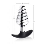 Master Series Dark Hive Ribbed Metal & Silicone Anal Plug for Ultimate Pleasure - Image 4
