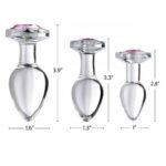 XR Pink Gem Glass Anal Plug Set - Elegant & Sensual Pleasure for All - Image 4