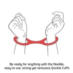Quickie Cuffs Large Red Ankle or Wrist Restraints - Perfect for Bondage Play - Image 3