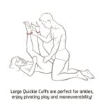 Quickie Cuffs Large Red Ankle or Wrist Restraints - Perfect for Bondage Play - Image 4