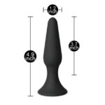 Medium Classic Black Silicone Butt Plug - Perfect for Beginners and Advanced Users - Image 3
