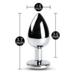 Large Metal Anal Plug with Clear Crystal - Premium Pleasure for Intense Sensations - Image 5