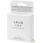 Lelo Hex Original Condoms 3 Pack - Ultra-Thin, Strong, and Safe Protection