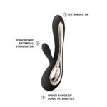 Experience Ultimate Pleasure with Lelo Soraya 2 Dual Rabbit Vibrator in Black - Image 5