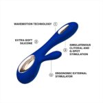 Lelo Soraya Wave Dual Action Vibrator - Midnight Blue Luxury Pleasure Device - Image 3