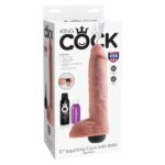 King Cock 11 Inch Squirting Realistic Dildo with Balls - Flesh Color - Image 4