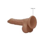 RealRock 7 Inch Flesh Tan Dong with Testicles - Realistic Pleasure Toy - Image 3