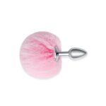 Furry Tales Pink Bunny Tail Butt Plug - Playful & Whimsical Adult Toy - Image 2