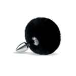 Furry Tales Black Bunny Tail Butt Plug - Playful Pleasure for Adventurous Nights