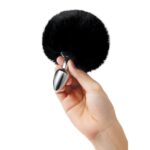 Furry Tales Black Bunny Tail Butt Plug - Playful Pleasure for Adventurous Nights - Image 3