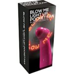 Blow Me Light Up Pocket Fan in Pink - Stylish & Portable Cooling Solution - Image 2