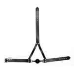 Premium Leather Ball Gag and Head Harness for Ultimate BDSM Experience - Image 3