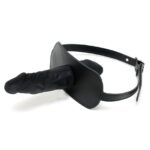 Premium Leather Penis Gag with Dildo - Ultimate BDSM Pleasure Accessory - Image 3